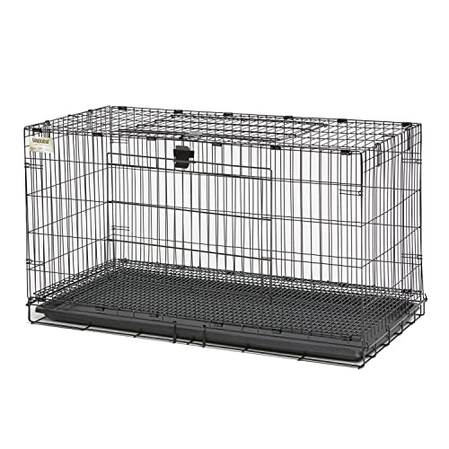 Image of MidWest Homes for Pets Medium Wabbitat Rabbit Cage, Grid Mesh Floor, Removable Tray, Top & Front Door Access, Rust Resistant Finish, No Tools Required