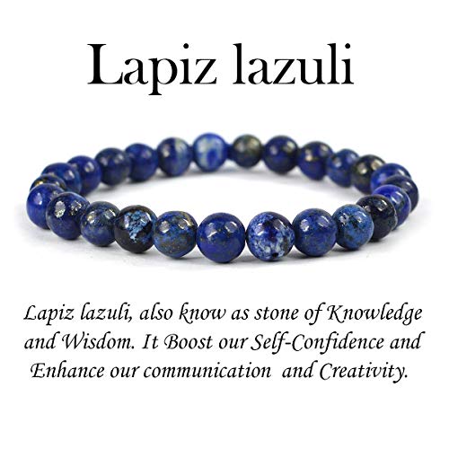 Image of Reiki Crystal Products Certified Natural Crystal Stone 8 mm Round Beads Bracelet for Men and Women | Reiki Charged Gemstone Bracelet | Multiple Stone Variants Available