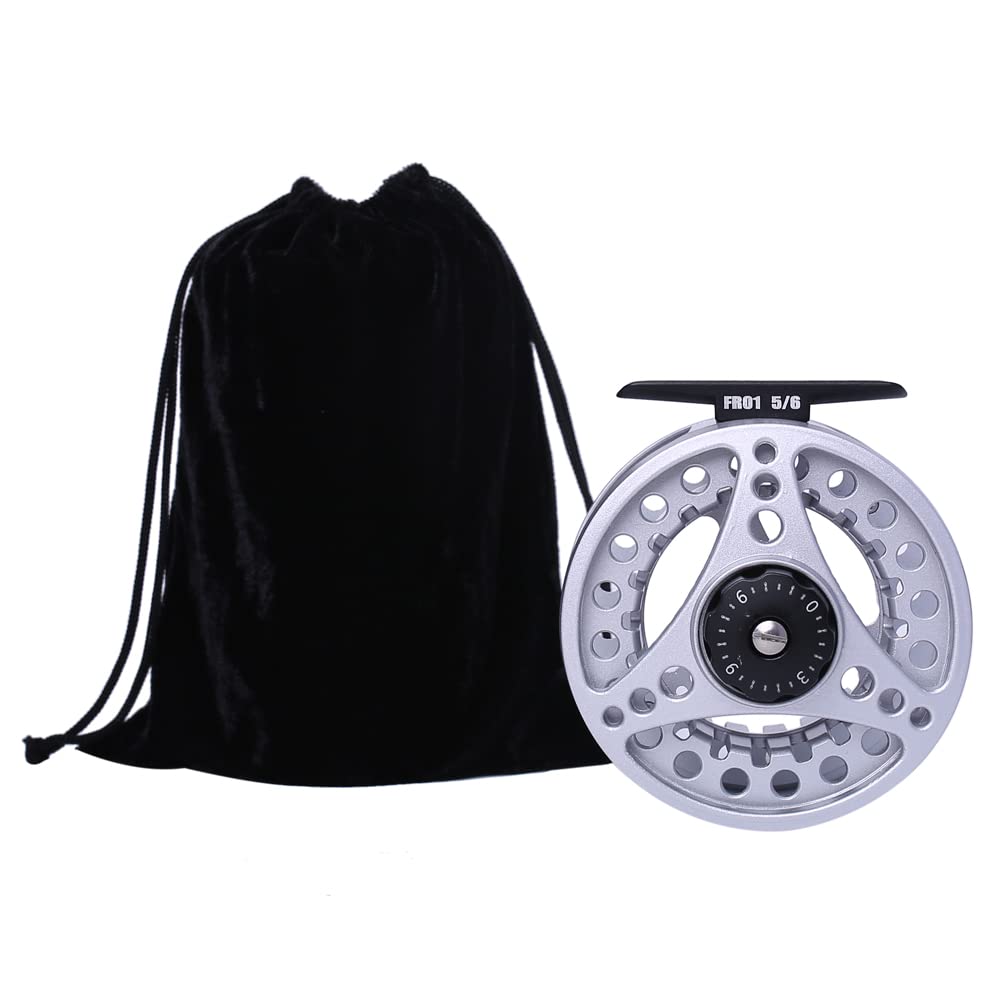 Kylebooker Carrete de pesca con mosca, eje grande con cuerpo de aluminio, carrete de mosca 3/4 wt 5/6 wt 7/8 wt