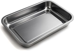 Serving Tray - Rectangular Deep Bowl - Dinner Plate - Presentation Plate - Stainless Steel - 40 x 30 cm