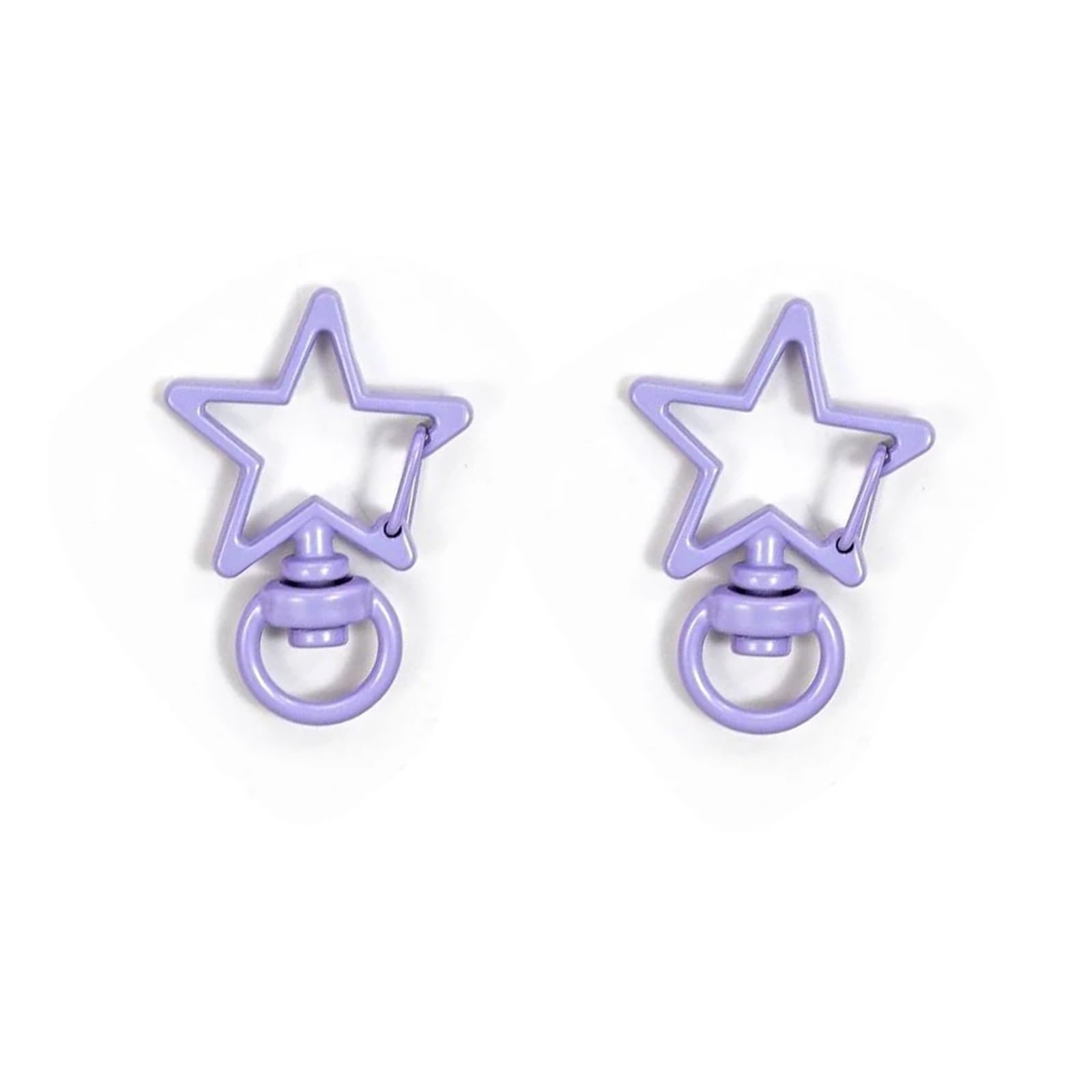 Metalowe zapięcie homarowe 50 sztuk gwiazda metalowy klips obrotowy karabińczyk dla majsterkowiczów brelok do kluczy torba na biżuterię(Purple)