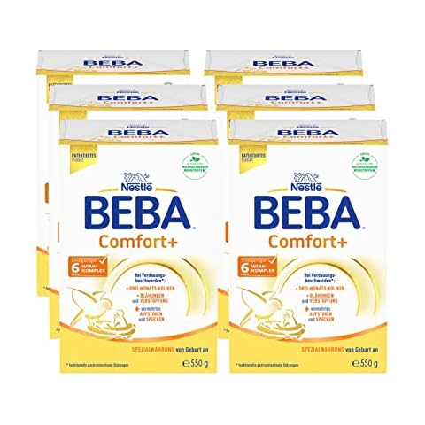 Nestlé BEBA Comfort+ Spezialnahrung bei Verdauungsbeschwerden, Babynahrung von Geburt an, 6er Pack ( 6 x 550g) Cover