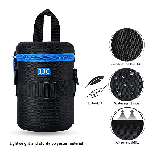 Jjc Deluxe Lens Case Pouch For Canon Ef-S 18-135Mm/17-55Mm/17-85Mm/55-250Mm/24-70Mm F4L,Nikon Af-S 18-200Mm/18-105Mm/100-300Mm/55-200Mm,Sony E 55-210Mm And Other Lens Below 3.14" X 5.31"(D X L) #TOP1