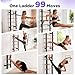 Multi-Function Half Body Swedish Wall Ladder Stall Bar – Sturdy Solid Wood & Steel Frame for Home Gym, Wall Mounted Pull Up & Climbing Bar for Full Family Strength, Stretch & Fitness Training