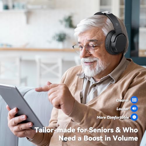 Wireless Headphones for TV, TV Headphones Wireless for Seniors, Versatile Charging Dock with Transmitter, Instant Audio Sync, 65-Hour Battery Life, Ideal Gift for Parents & Seniors - Image 5