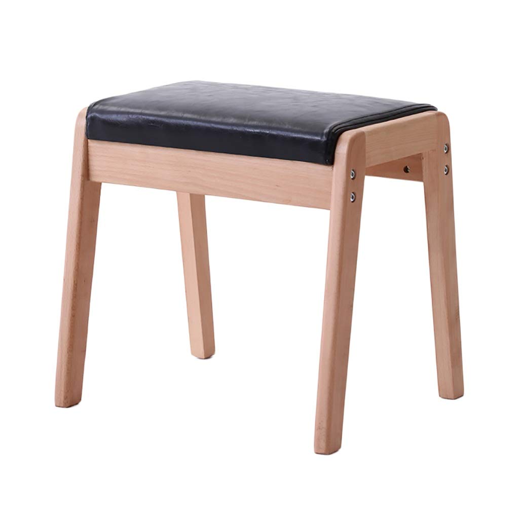 Tabouret long de lit et salle de bain meuble de rangement d'entrée noir