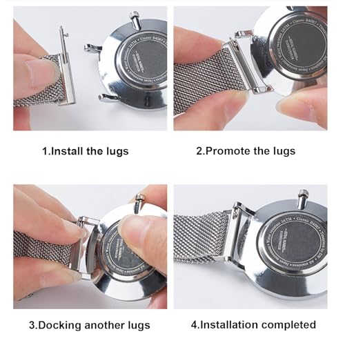 Magnetic Ersatzarmband für Polar ignite 3/ignite2/ignite/Pacer/Unite, 20mm Armband Uhrenarmband, Einstellbar Metall Edelstahl Armbänder für Withings ScanWatch 2 42mm/Steel HR 40mm/HR Sport (Black)