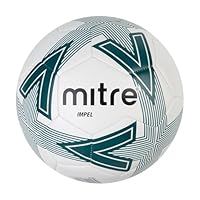 Mitre Impel L30P Unisex Football, White/Pitch Green/Black, 3
