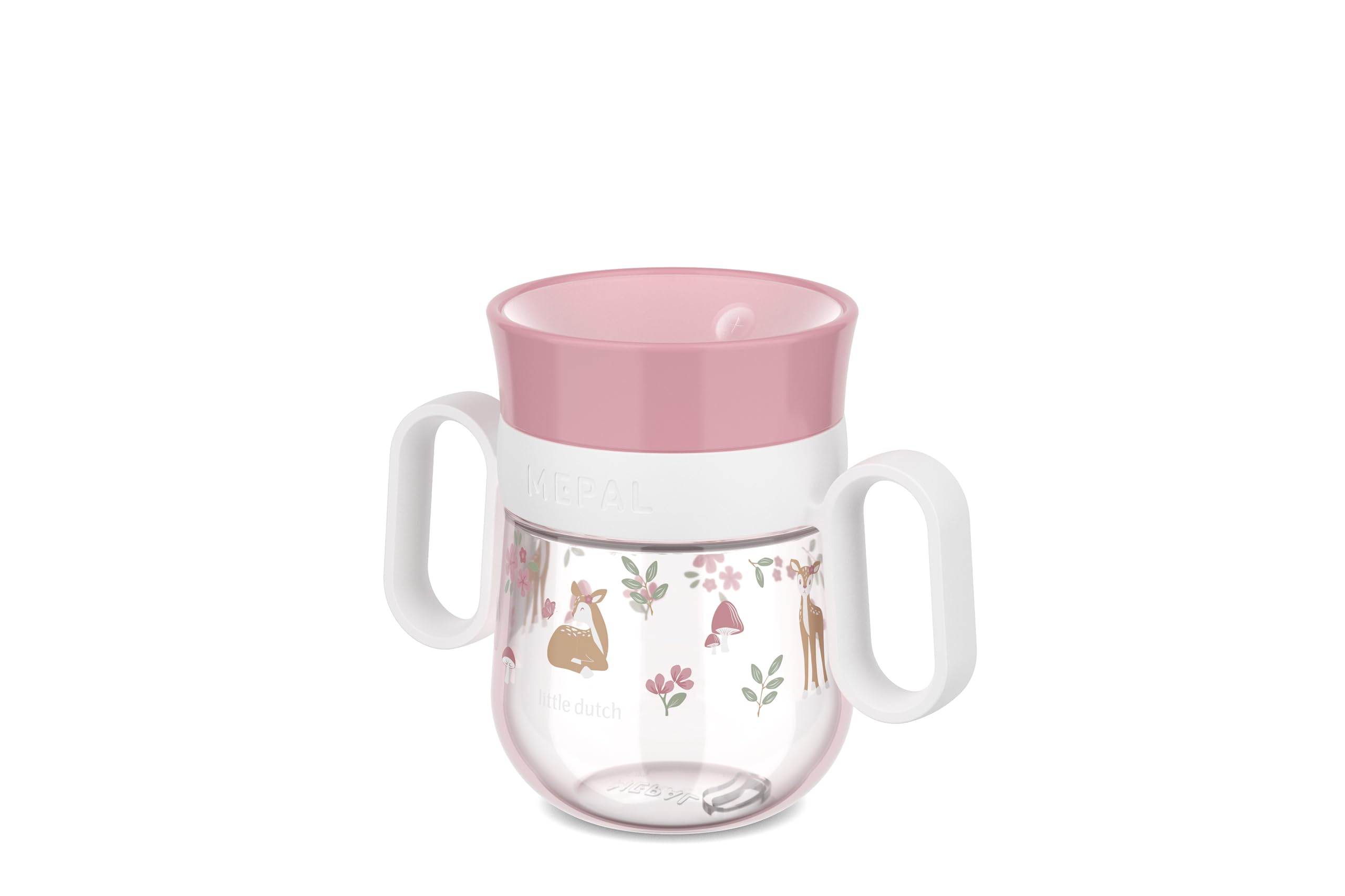 Mepal Mio Anti-Drip Drinking Cup - 200ml Leak-Proof Toddler Cup With Handles Sunshine & Rainbow