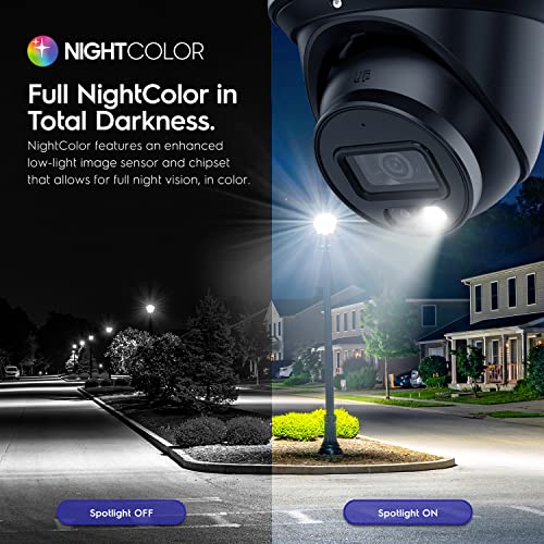Image of Amcrest 4K Night Color AI Turret IP PoE Camera 49ft Full Color Nightvision, Security IP Camera, Built-in Microphone, Human Detection, Perimeter Protection, 129 FOV, 4K@15fps IP8M-2779EB-AI (Black)