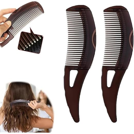 Genérico Scalp Sweep Detoxing Comb, Hollow Tooth Hairbrush for Point Massage, Dandruff Brush, with Skin Scraping Handle, Dandruff Comb for Women Men (2 pcs)