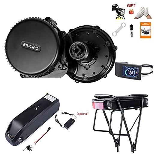 BAFANG BBS02 48V 750W Mid Drive Kit, 8Fun Bicycle Motor Kit with 500C LCD Display & 44T Chainring, Electric Brushless Bike Motor Motor para Bicicleta for 68-73mm BB (NO Battery)