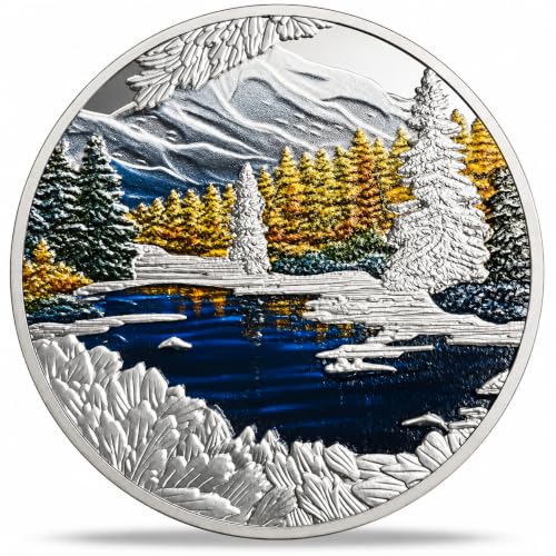 Image of Imasoner Inspirational Sobriety Coin Mountain Lake AA Recovery Medallion | Motivational Message Remember How Far You Have Come Recovery Token, Sponsor Sponsee Sober Milestone Gift for Women and Men