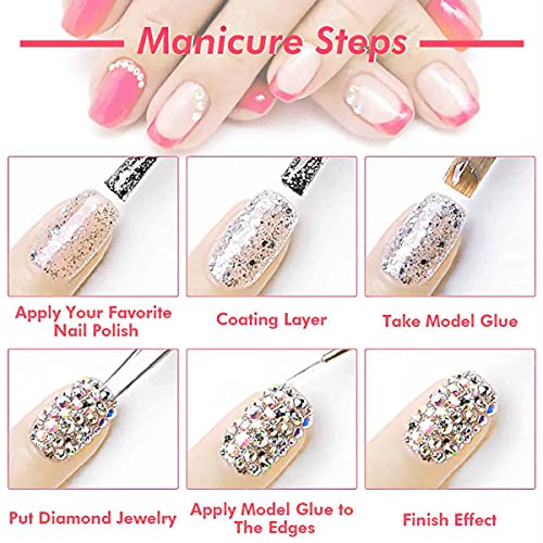 Nail Art Ab Crystals Rhinestones Set - 3100Pcs Nail Gems Flatback Jewels For Acrylic Nails Design, 12 Types Of 600 Special-Shaped Diamonds + 2500 Flatback Rhinestones Kit For Nail Diy Decorations #TOP6