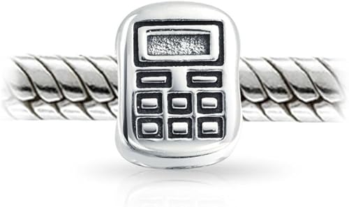 Vista 2 de Bling Jewelry Personalizar contador contable estudiante matemáticas Wiz Calculadora colgante colgante de cuentas para mujeres adolescentes oxidada