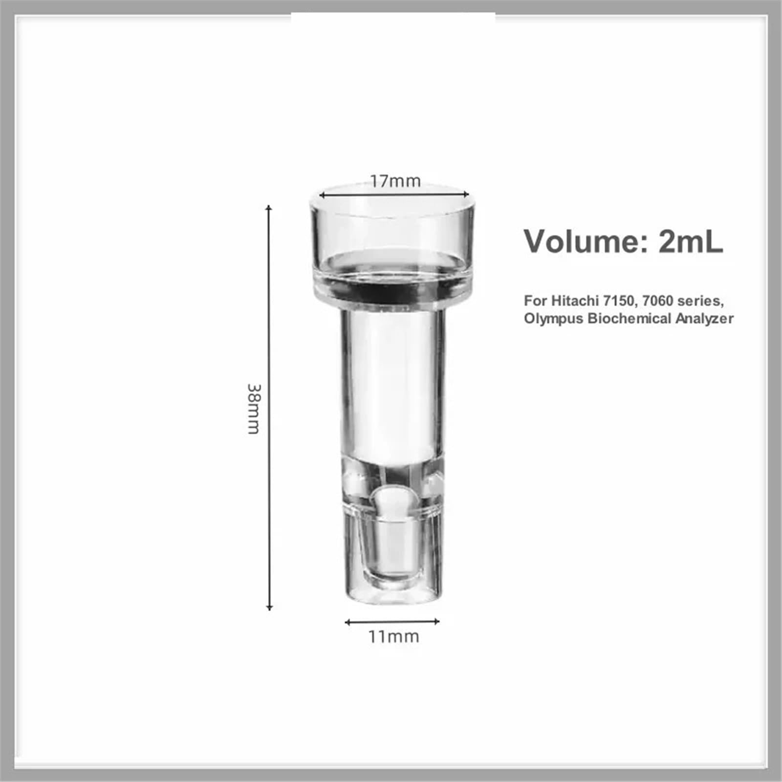 Cuvetta monouso for campioni 2 ml for strumento biochimico 7150, 7060 Bicchiere trasparente 500/PK