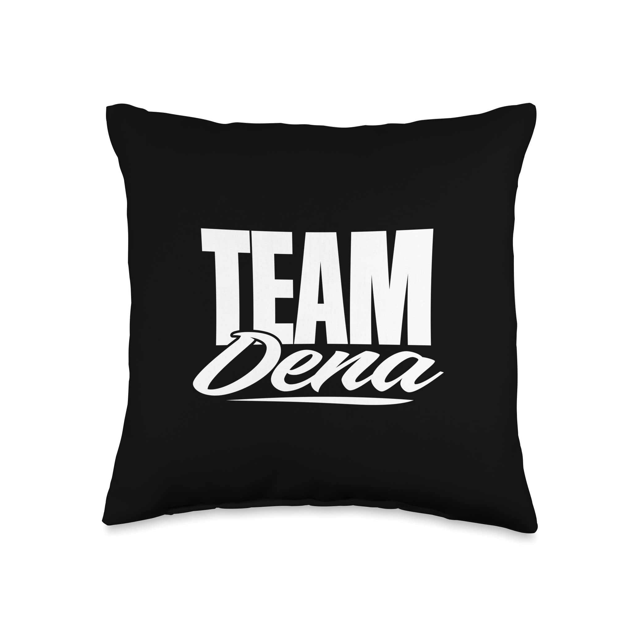 Dena Fan Club Designs Team Name, Cheer for Dena Support Throw Pillow, 16x16, Multicolor