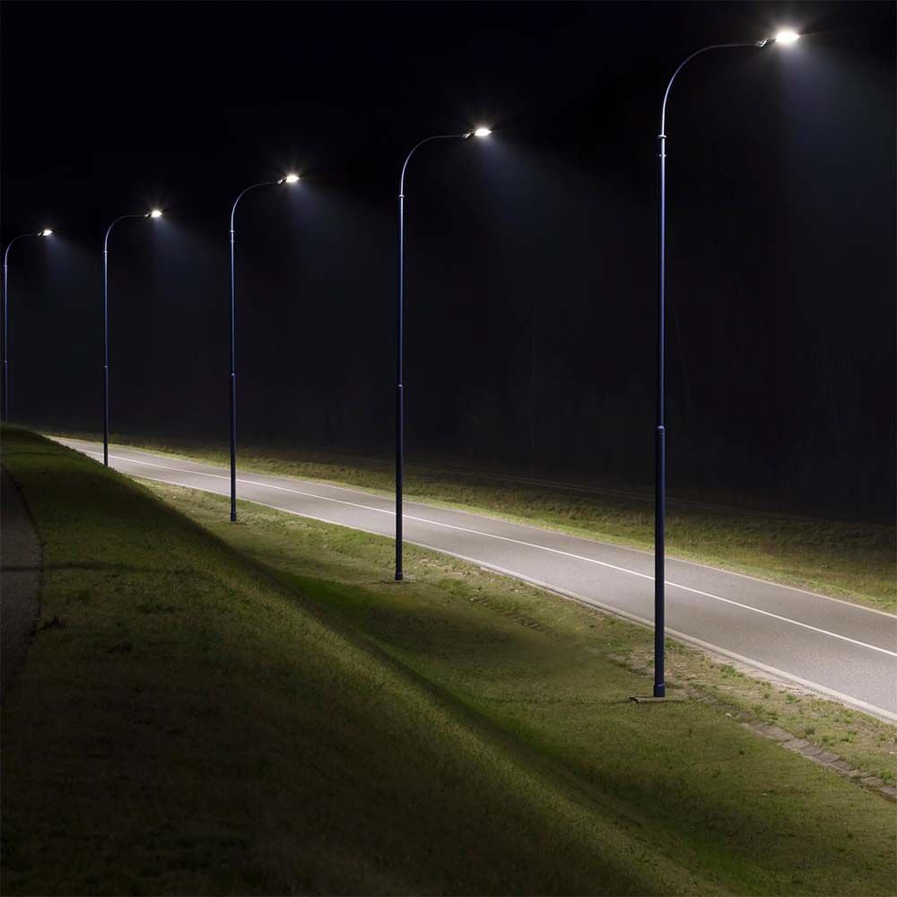 V-TAC Luci stradali a LED – Luci stradali sottili – IP65 – Nero – 100 Watt – 8700 lumen – 4000 K