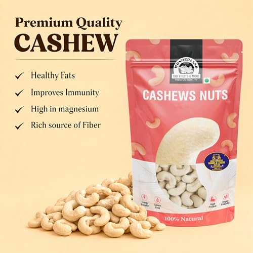 Image of Wonderland Foods 200g Whole Raw Cashew (Kaju) | Delicious & Healthy Nuts