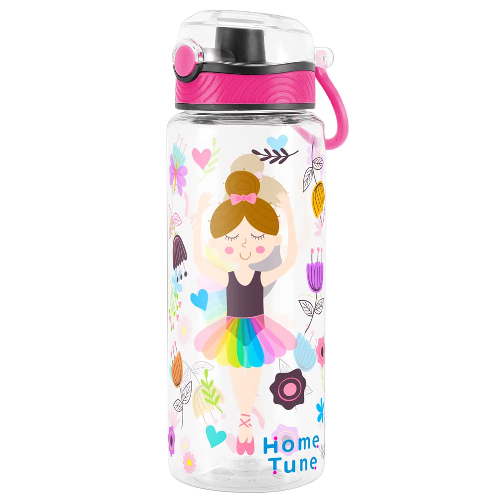 Cute Water Bottle for School Kids Girls, BPA FREE Tritan & Leak Proof & Easy Clean & Carry Handle, 23oz/ 680ml (Dancing) โ image 1