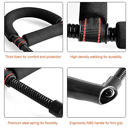 Exercitador de pulso, Romacci Hand Grip Arm Trainer Ajustável Antebraço Mão Pulso Dedo Exercício Tra