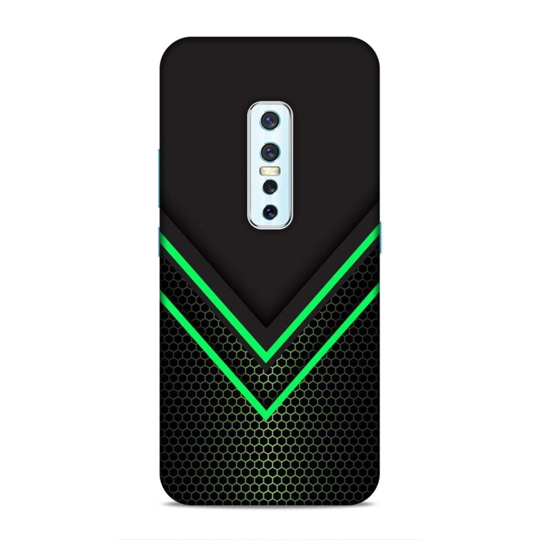 LETAPS® Designer Colorful Printed Mobile Hard Back Case & Cover for vivo V17 Pro (Black Love, Net, Green, Neon, Wallpaper - 8952)