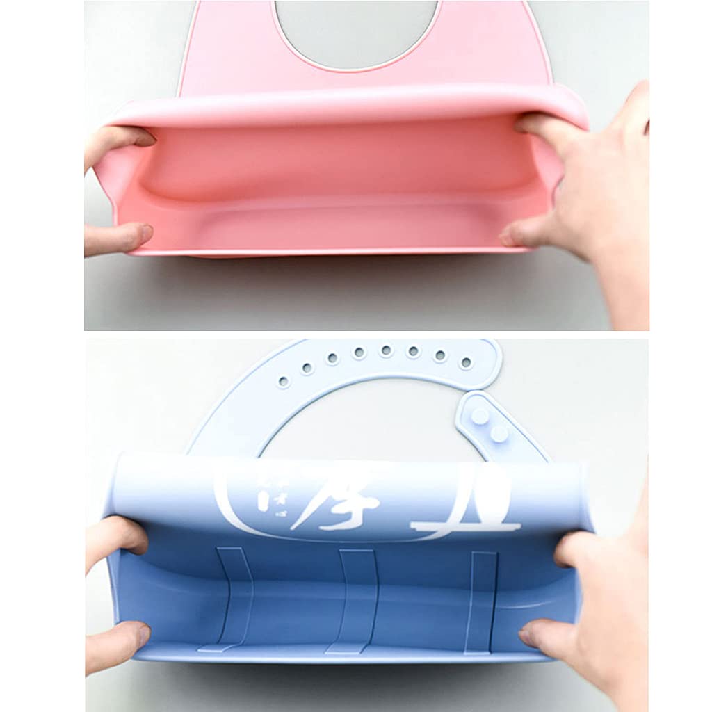 DLOULP Adult Mealtime Anti-oil Silicone Bib Protector Disability Aid Apron Senior For Aid Aprons