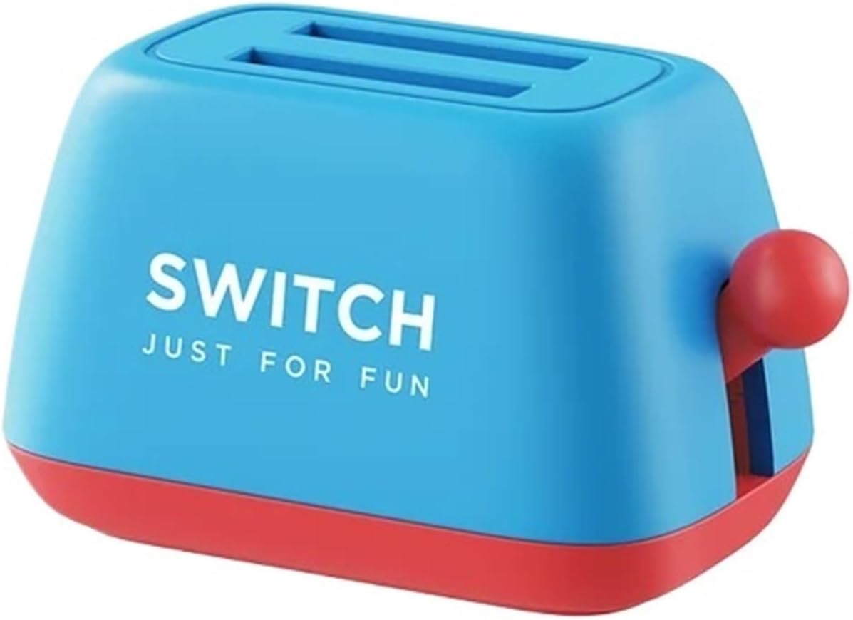 Switch Game Card Case Toaster Storage Holder Cute Portable Creativity Protective Cover(Black White)