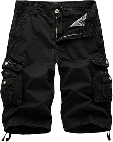 Leward Men's Cotton Twill Cargo Shorts Outdoor Wear Lightweight