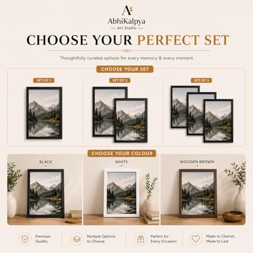 Image of AbhiKalpya Art Studio A3 Size Photo Frame 12 inchx18 inch Inch Frame For Wall Artwork /Painting (Black) (Set of one) Premium*