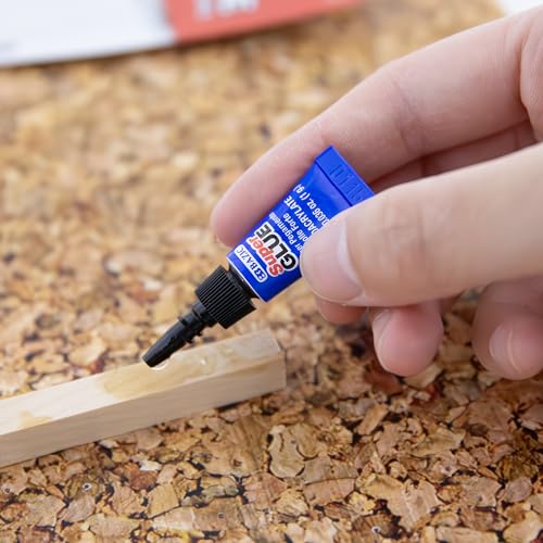 BAZIC Products Single Use Super Glue – Mini Small Tube for Crafting, Fabric, Ceramics, Plastic & DIY Repairs, Fast-Drying Clear Glue for Home, School & Office, 6/Pack, 24-Packs