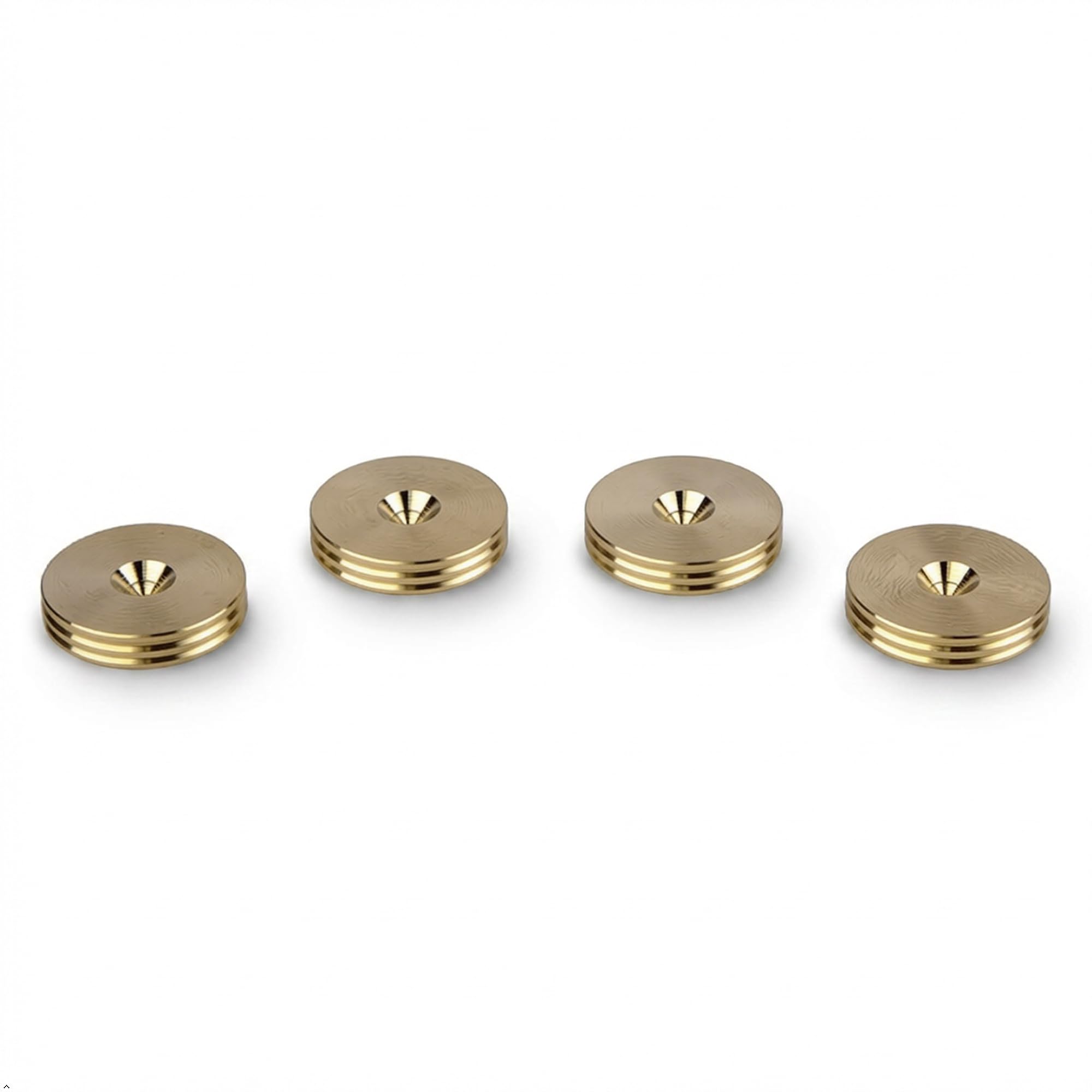 Laiton Haut-Parleur Contre-Pointes Coussinets Mince 20mm DIA - Lot de 4