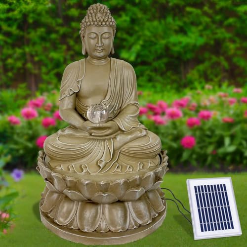 Gartenbrunnen Solarbrunnen Brunnen Buddha-Eternity Vogelbad...