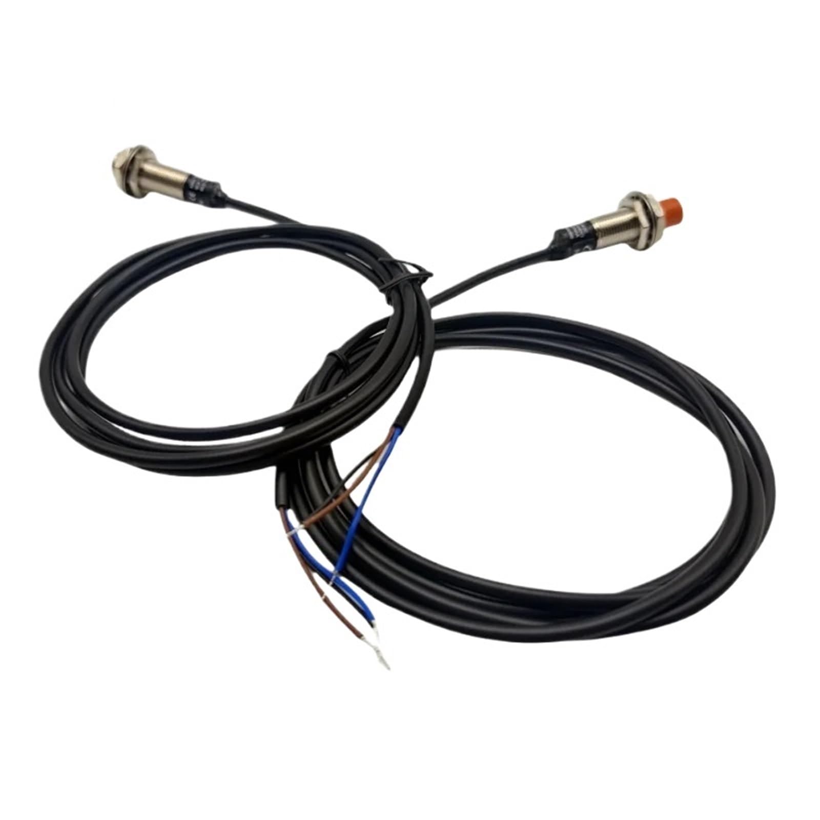 YQQEWI M12 PR12-4DN 2DN 4DN2 4DP 2DP2 DC12-24(6-36) V Cylindrical Proximity Switch 0-1.6mm Sensor NPN PNP Three-Wire(PR12-2DP2)