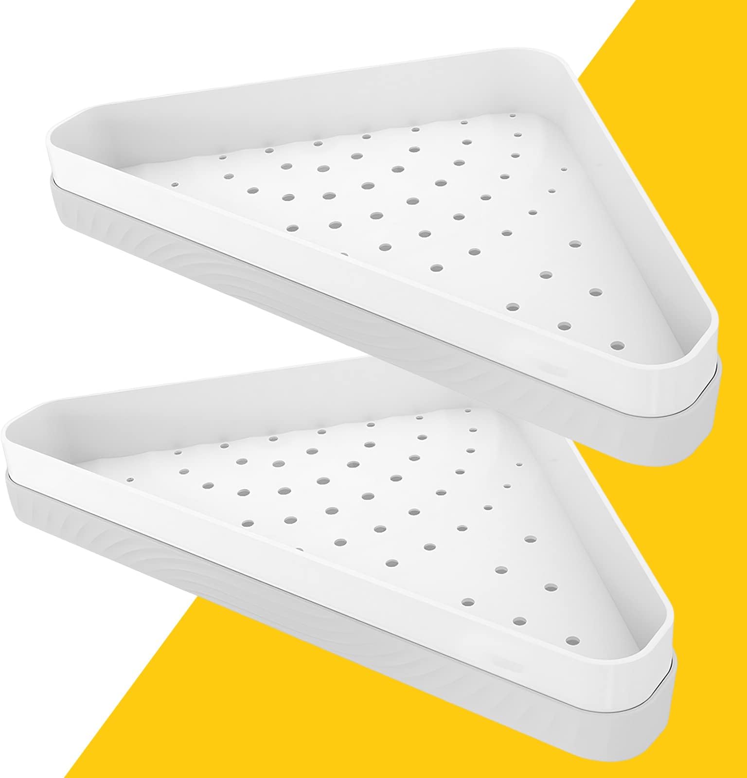 Amazon.com: madesmart Plastic Bathtub Corner Shelf for Expanded Soap ...