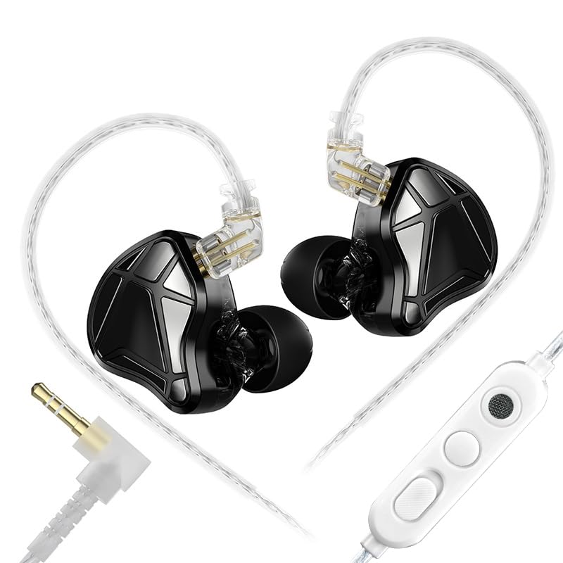 Amazon.co.jp: KZA COUSTICS KZ AXAS ゲーミングイヤホン 有線 マイク