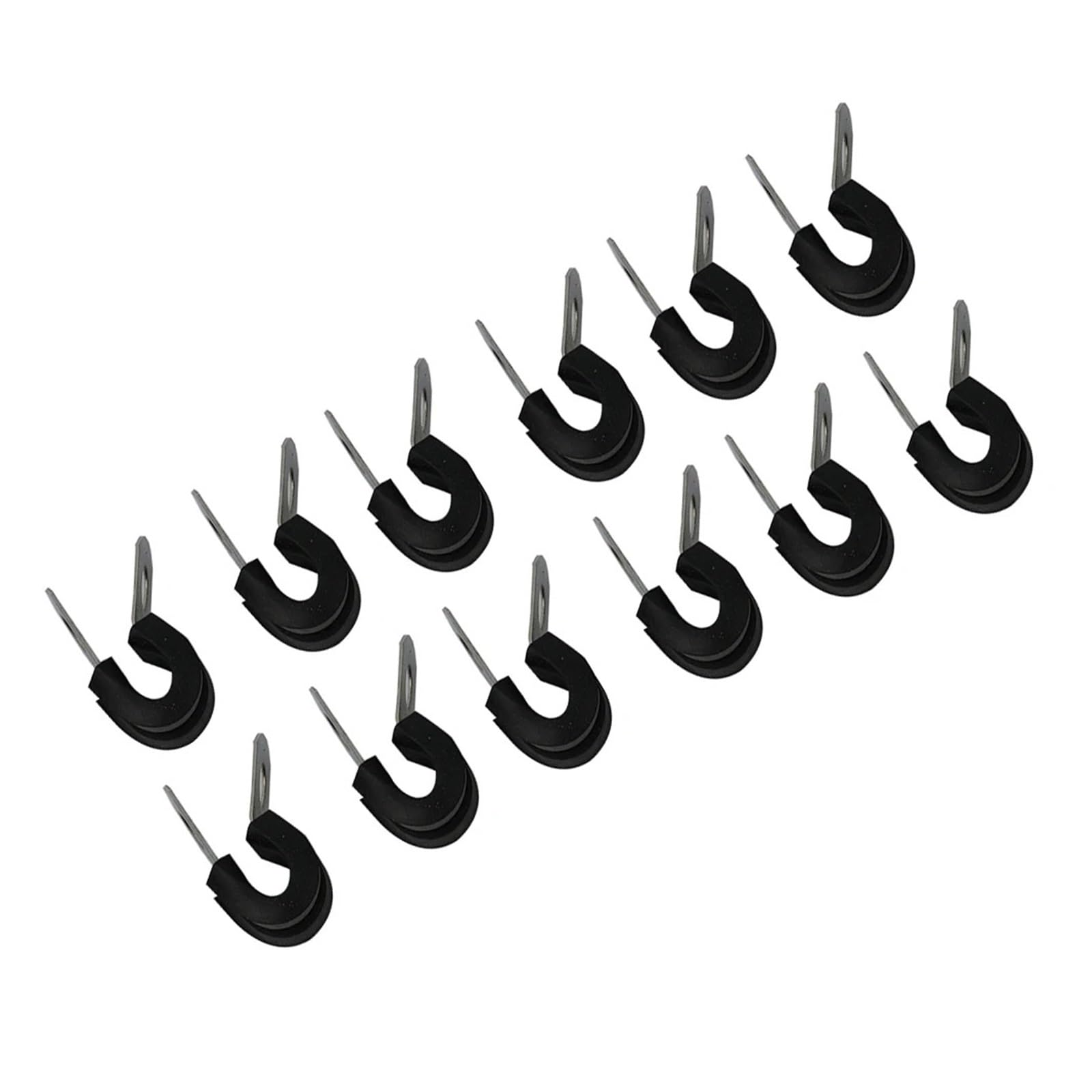Fascette a P in Metallo per Cavi e canaline, Clip P-Clip for Tubi Freno Morsetti for condotti Cavi in ​​Filo Metallico Rivestiti in Gomma 5/16 Pollici