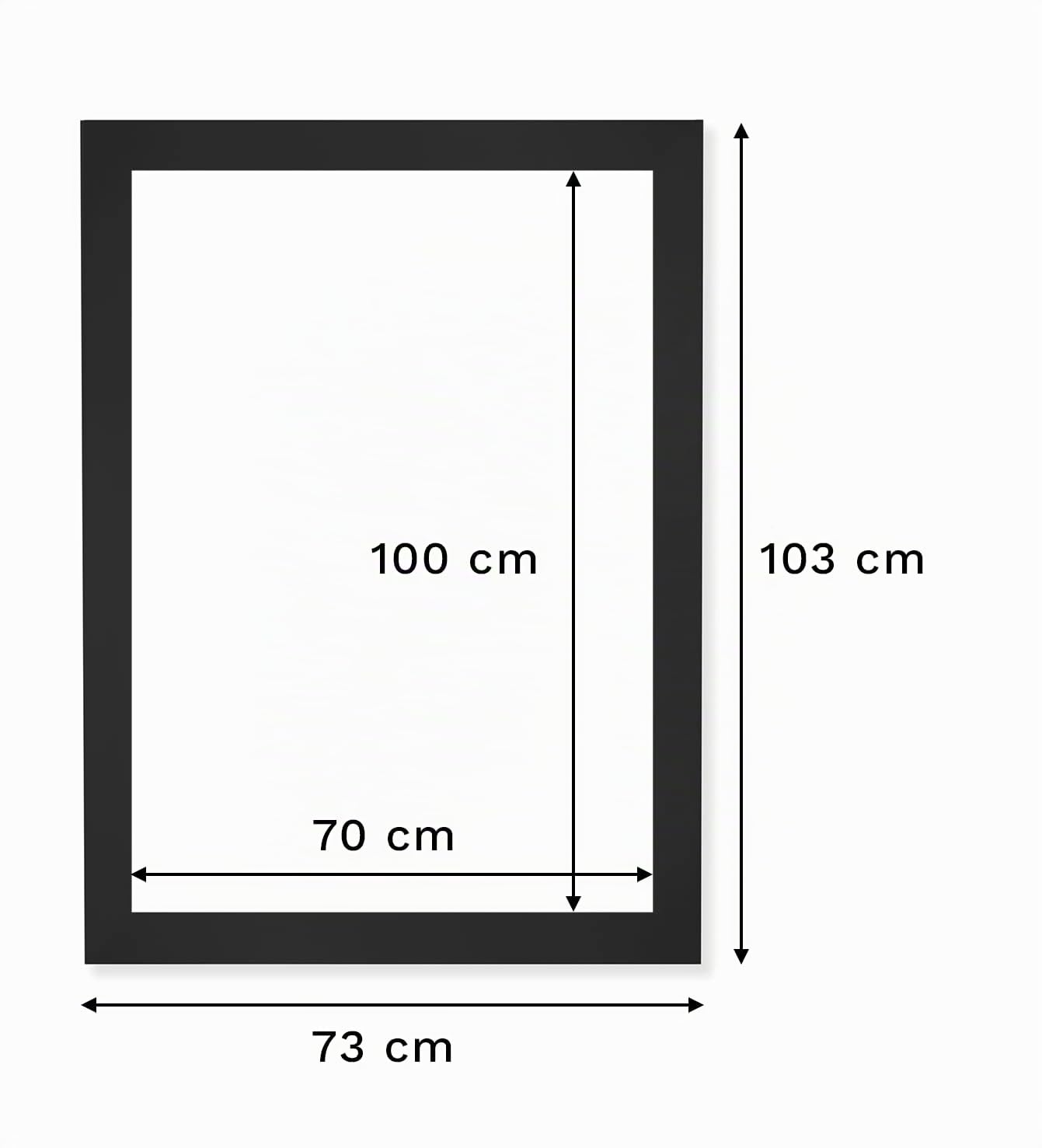 Bilderrahmen 70x100 cm MDF Holz Rahmen Posterrahmen mit Acrylglas Holzrahmen aus Holzplatten für Bilder Poster Fotos Puzzle Plakatrahmen zum Aufhängen & Aufstellen Fotorahmen Schwarz