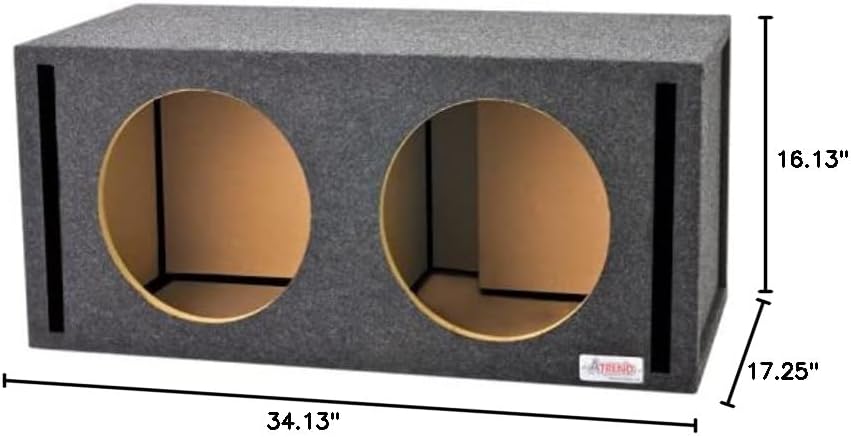 Atrend 12JL01DV 12” JL Audio Dual Vented Subwoofer/Speaker Enclosure Compatible with WO & W1 Series Subwoofers. Made in USA