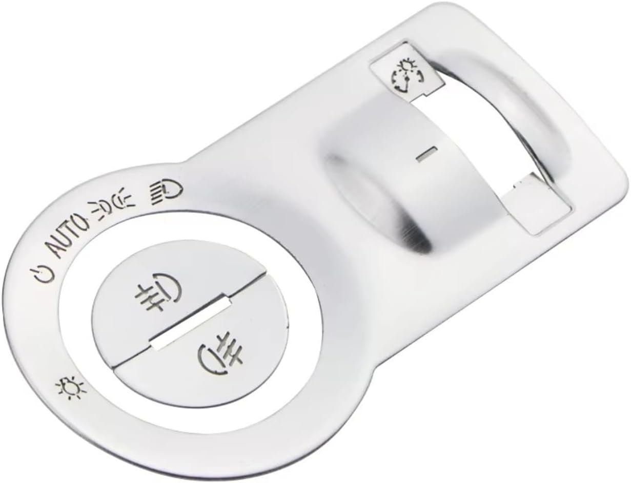 Aluminum Car Fog Lamp Headlight Switch Decoration Sticker Trim for Chevrolet Malibu Cruze Trax for Opel Mokka Astra J Insignia(Style 1)