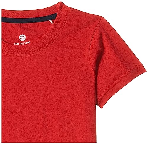 Image of Boys Plain T-Shirt Cotton Rich | Round Neck Half Sleeve Kids Tee | Ultra Soft Bio-Washed Fabric | Comfortable Stylish