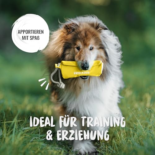 Rudelkönig Futterbeutel Hund - Apportierbeutel für Hundetraining - Robuster Futterdummy für Leckerlies - Futterbeutel Hundetraining
