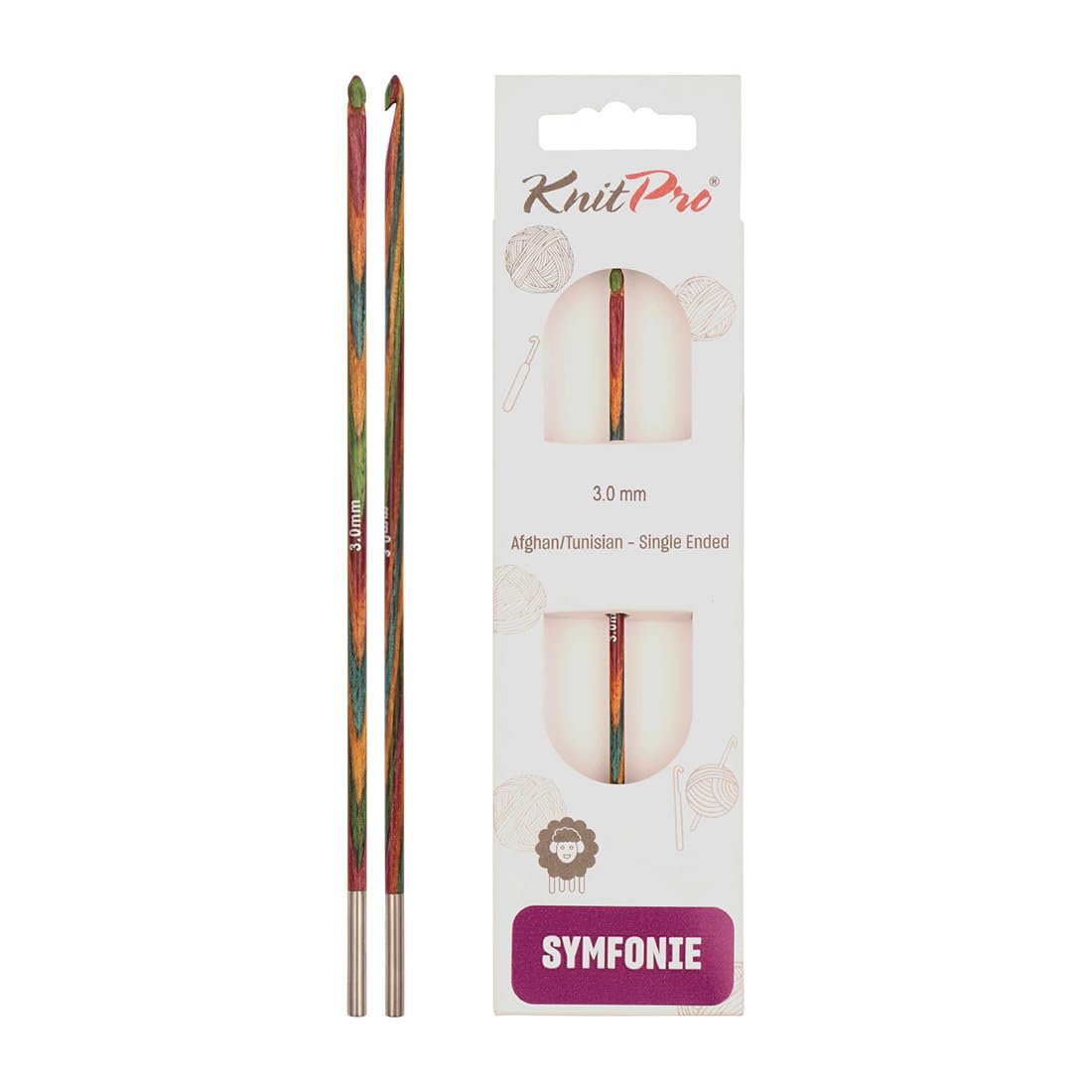 KnitPro Symfonie Afghan/Tunisian Crochet Hook | 3.00mm