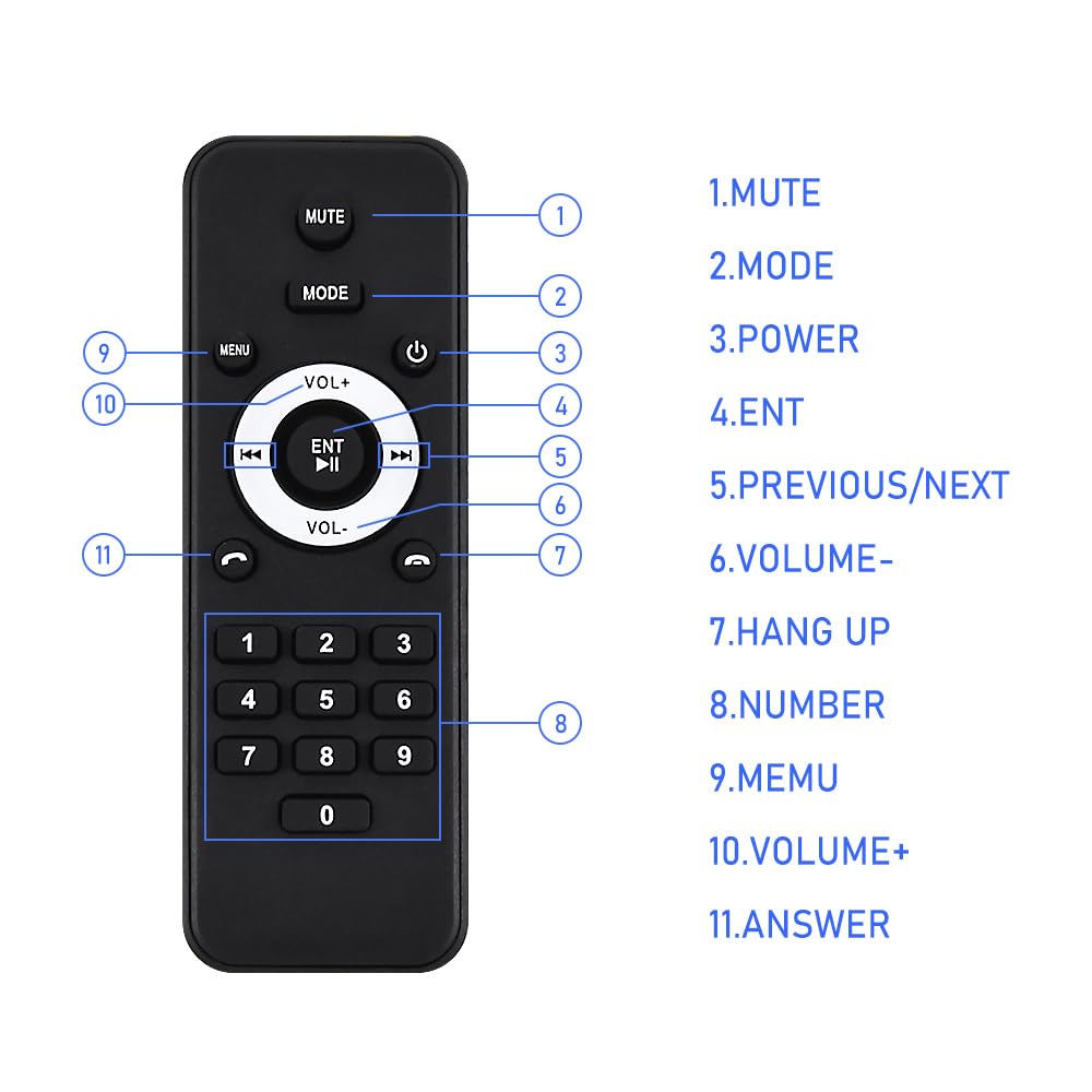 Hikity 5" 1 DIN CarPlay Autoradio avec Bluetooth FM Caméra de Recul | Écran Tactile Android Auto Mirror Link Commandes au Volant Mains Libres USB AUX Carte TF