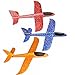 Produktbild Alxcio Flugzeug Spielzeug Kinder Schaum Segelflugzeug, 3 Stück Styroporflieger Flugzeug Segelflugzeug Werfen Fliegen Modell Kindergeburtstag Geschenk für Kinder Junge Mädchen (Blau + Rot + Orange)