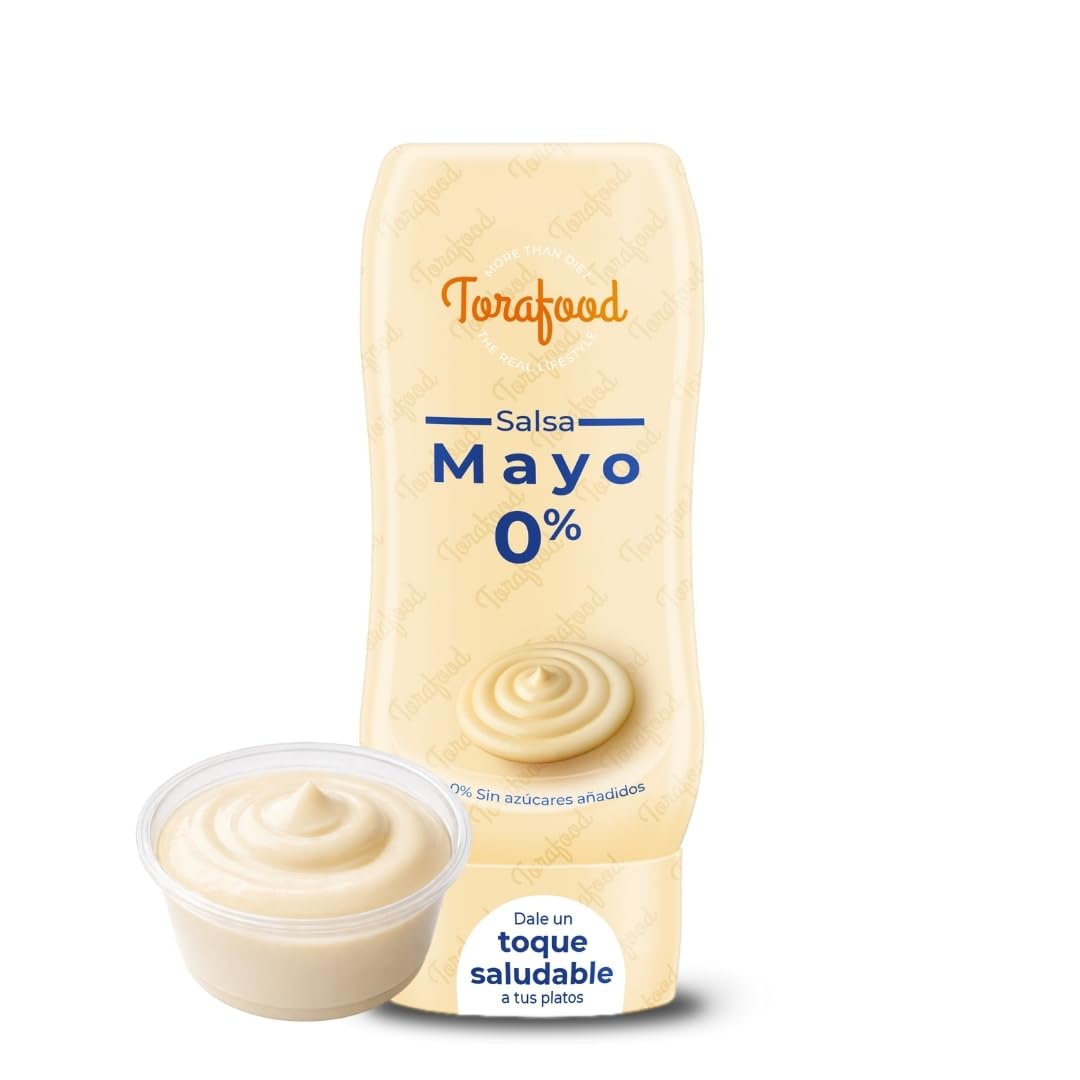 Salsa Zero Mayo 330ml | 0% Azúcares Añadidos | Cremosa, Suave y Deliciosa | Ideal para Recetas Saludables | Torafood