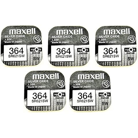 5 Maxell Watch Batteries Button cell SR621SW Cover