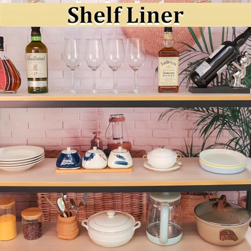 wohomuke Shelf Liners 50x600cm Shelf Mats Drawer Liner Drawer Mats Washable EVA BPA Free Waterproof & Oil-Proof Cupboard Cabinet Shelf Protector (Transparent,50cmx6m) - Image 4