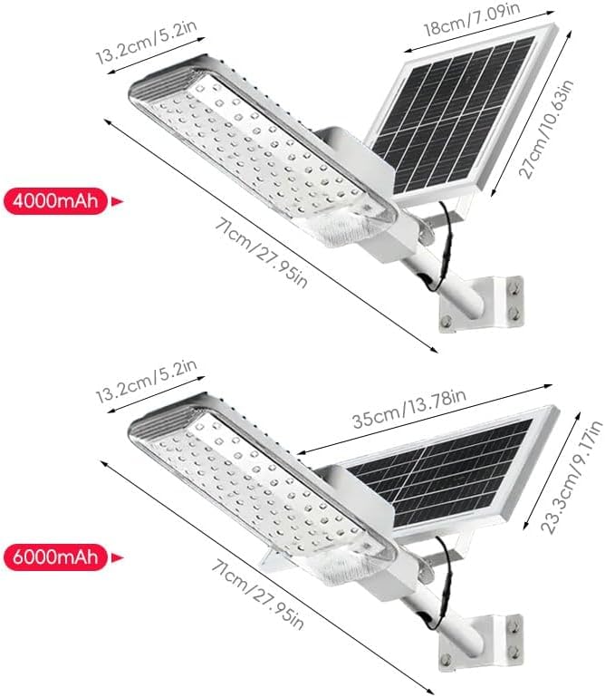 Miniatura 8 de Farola solar para exteriores, IPX4 impermeable LED lámpara solar con control remoto, batería de gran capacidad y cuentas de lente, carga automática