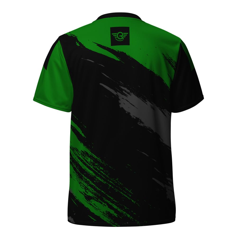 GearRivals Sports Jersey | Made in USA | Dual Layer Collar | Design #2 Black and Green